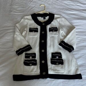 White House Black Market Elegant Button Down Sweater